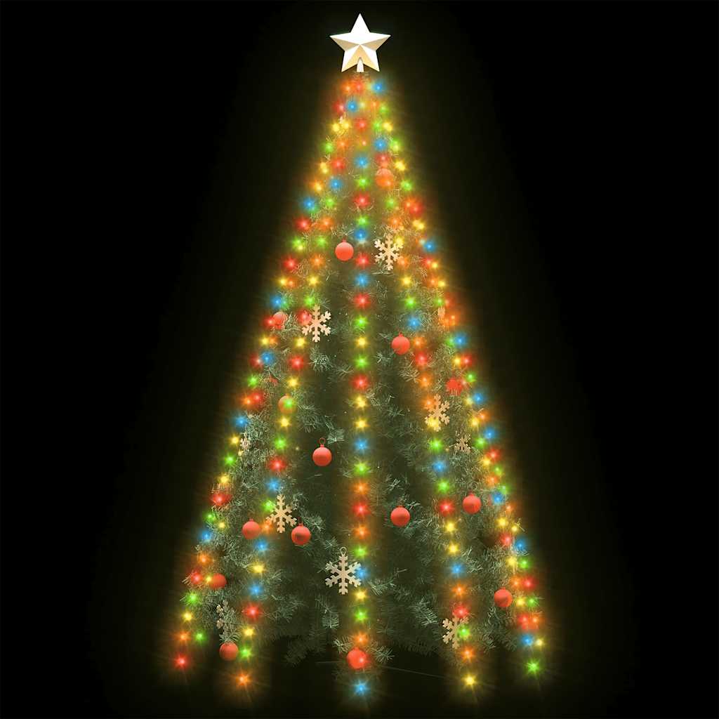 Vidaxx Weihnachtsbaumbeleuchtung mit 250 LEDs, mehrfarbiges Netz, 250 cm