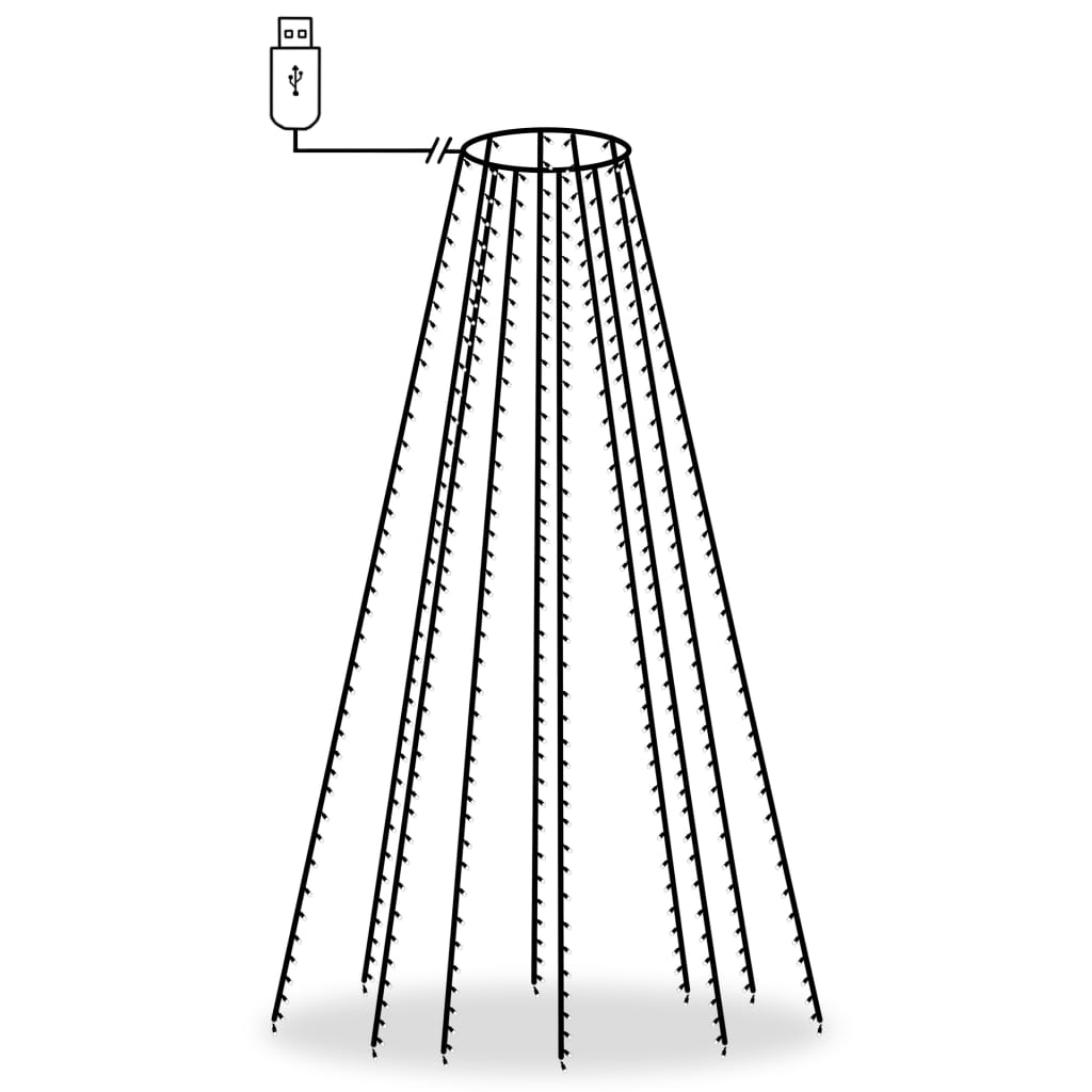 Vidaxl Choinka Lighting z 400 diodami LED z wieloma klasami netto 400 cm