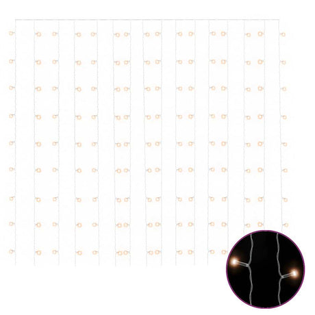 Vidaxl Light Cord Vorhang mit 300 LEDs und 8 Funktionen 3x3 M warmes Weiß