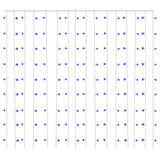 Vidaxl Light Corder Blind mit 300 LEDs und 8 Funktionen 3x3 m blau