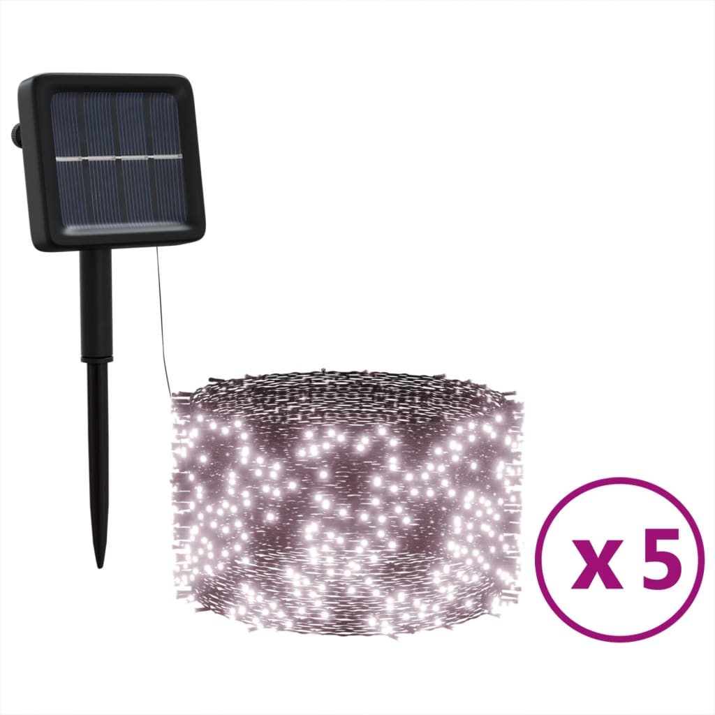 Vidaxl 5 St Light Sling med 200 lysdioder Solar Inside Warm White Outside