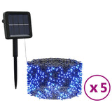 Vidaxl 5 St Light Sling med 200 lysdioder Solar Binnen Buiten Blauw