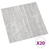 Tablas de piso Vidaxl 20 st autoadhesivo 1.86 m² PVC Gray