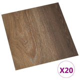 Tablas de piso Vidaxl 20 st autoadhesivo 1.86 m² PVC Brown