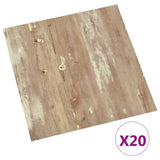 Tablas de piso Vidaxl 20 st autoadhesivo 1.86 m² PVC Brown