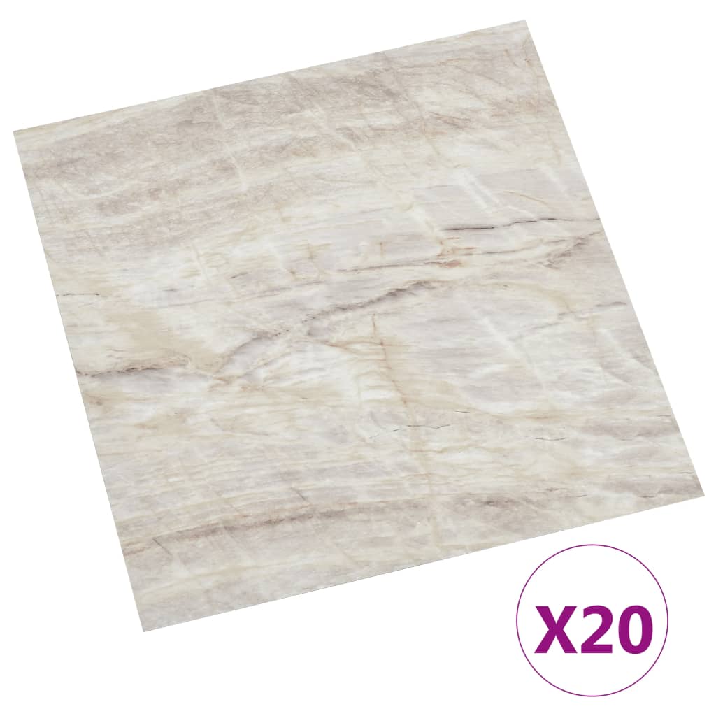 Vidaxl Floorboards 20 ST Self -fast 1,86 m² PVC Beige