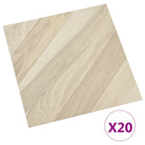 Tablas de piso Vidaxl 20 st autoadhesivo 1.86 m² beige rayado de PVC