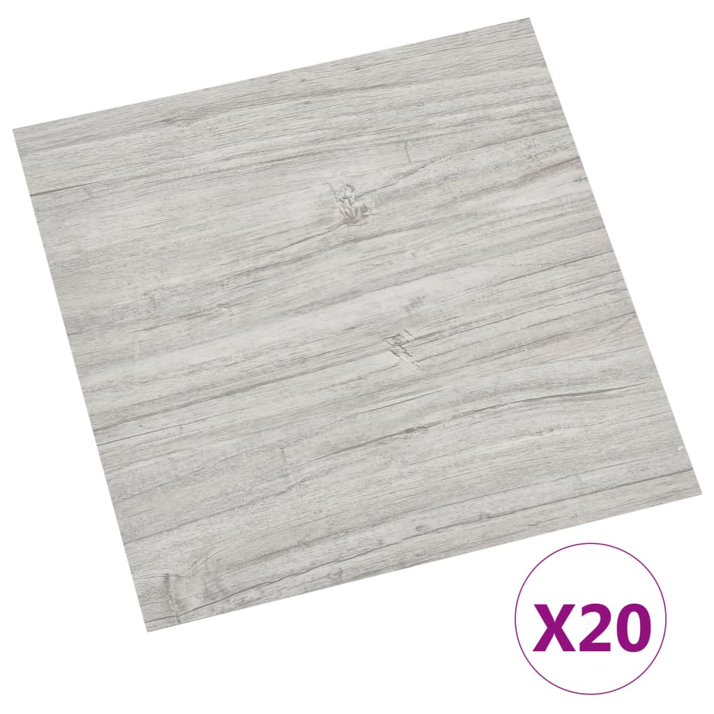 Vidaxl Floor Boards 20 ST Self -adhezyjna 1,86 m² PVC jasnoszary