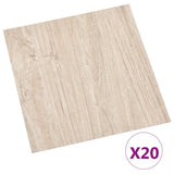 Tablas de piso Vidaxl 20 st autoadhesivo 1.86 m² PVC marrón claro