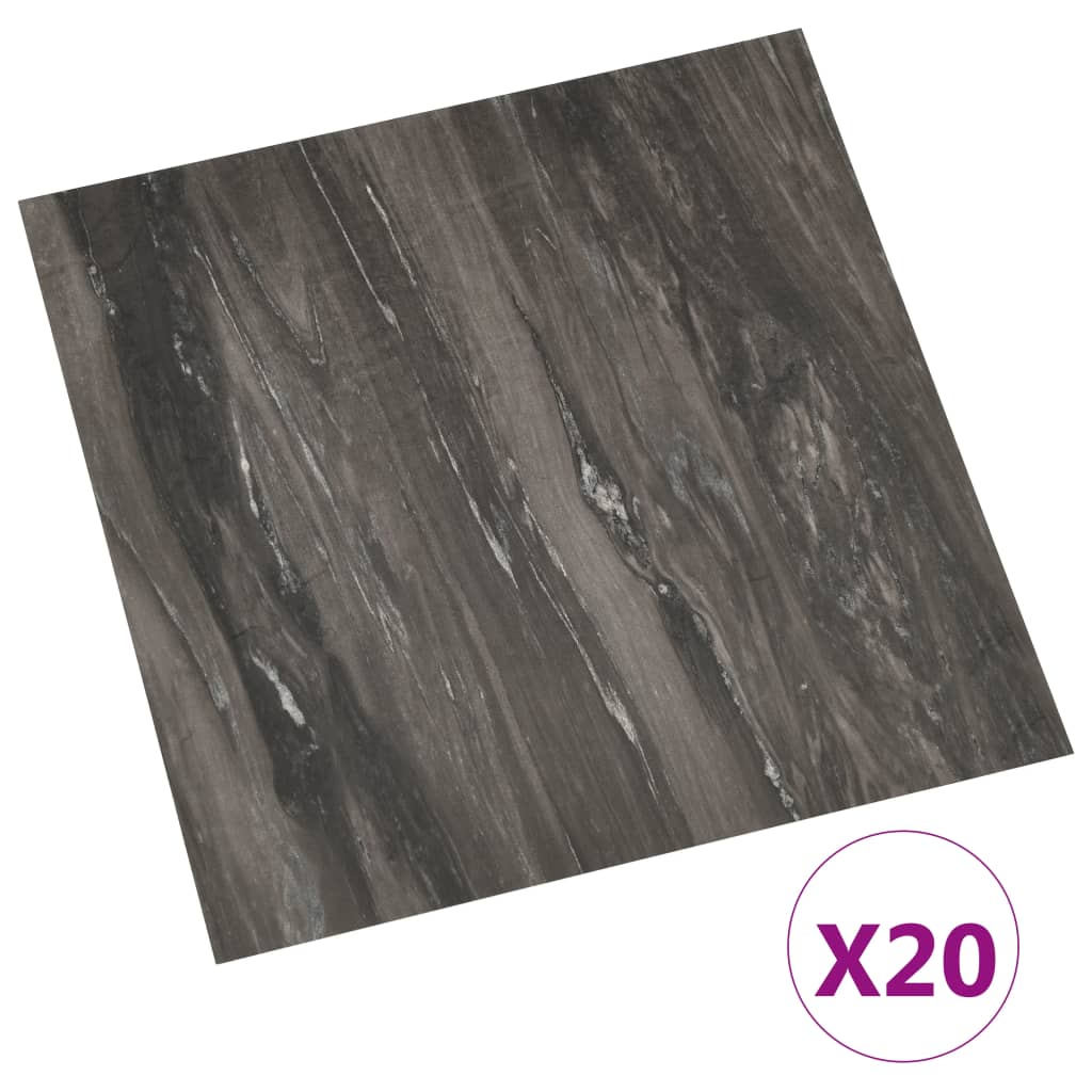 Vidaxl Floor Boards 20 St Self -adhezyjna 1,86 m² PVC ciemnoszary