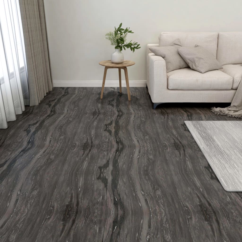 Tablas de piso Vidaxl 20 st autoadhesivo 1.86 m² PVC Gray Dark