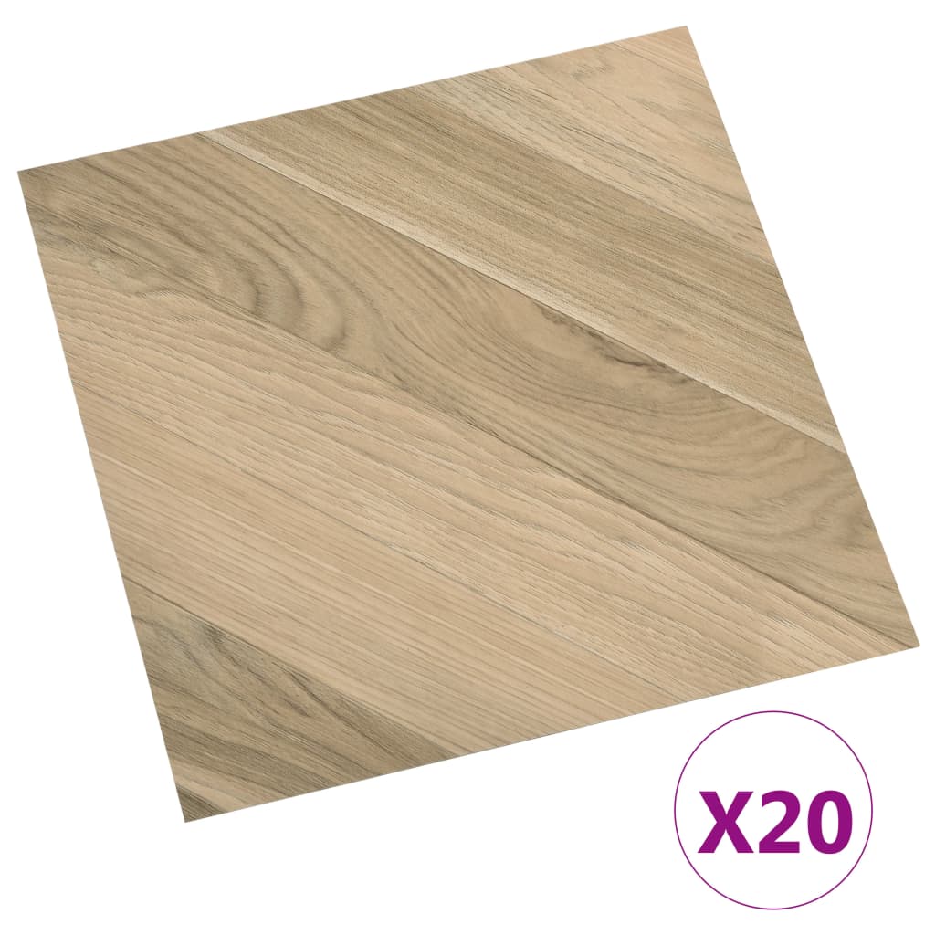 Vidaxl Floorboards 20 St Self -Adhesive 1,86 m² PVC pruhovanou hnědou