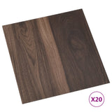 Vidaxl Floor Boards 20 S Self -adhezyjna 1,86 m² PVC ciemnobrązowy