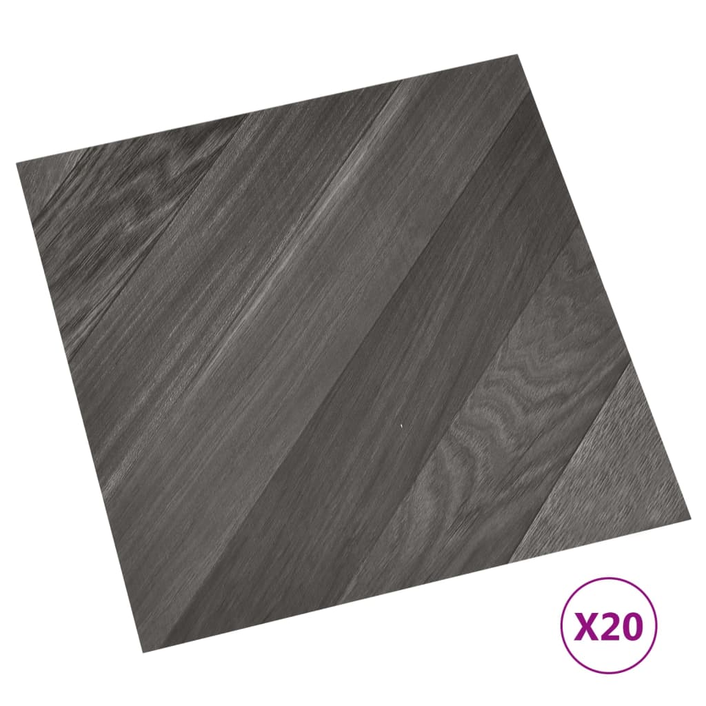 Vidaxl floorboards 20 st self -adhesive 1.86 m² PVC striped gray