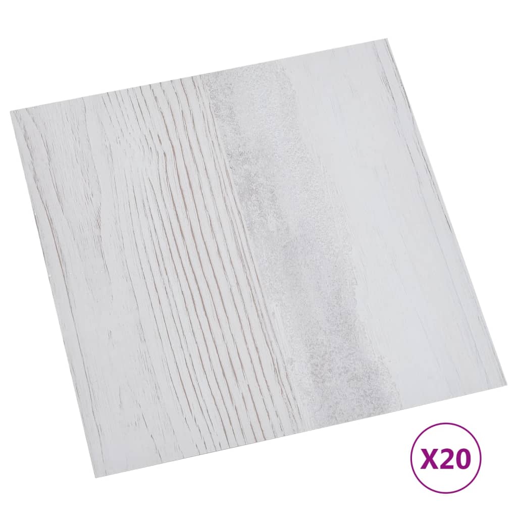 Vidaxl Floor Boards 20 ST Self -adhezyjna 1,86 m² PVC jasnoszary