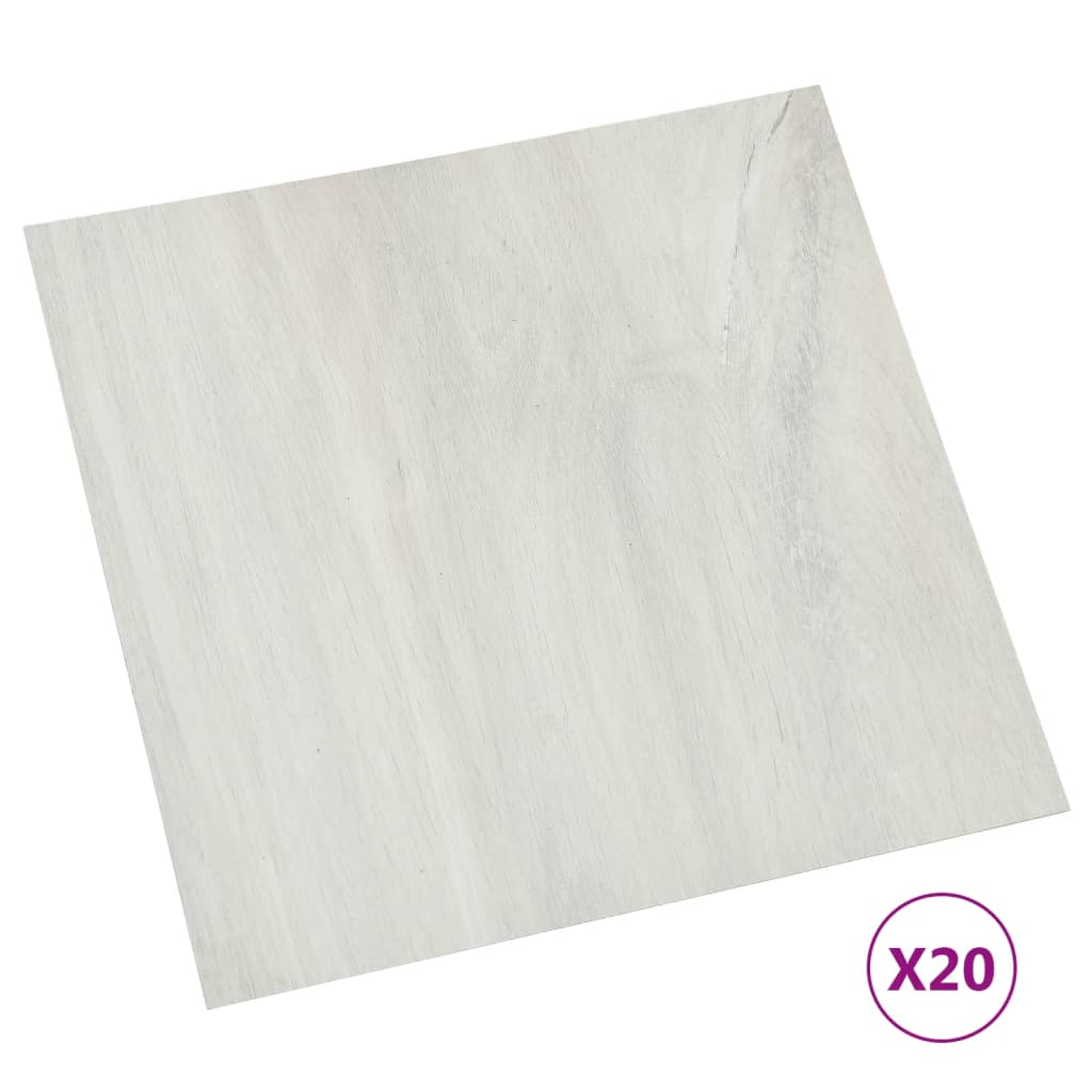 Tablas de piso Vidaxl 20 st autoadhesivo 1.86 m² crema PVC -Coled