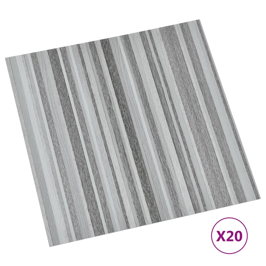 Vidaxl Floor Boards 20 ST Self -adhezyjna 1,86 m² PVC jasnoszary