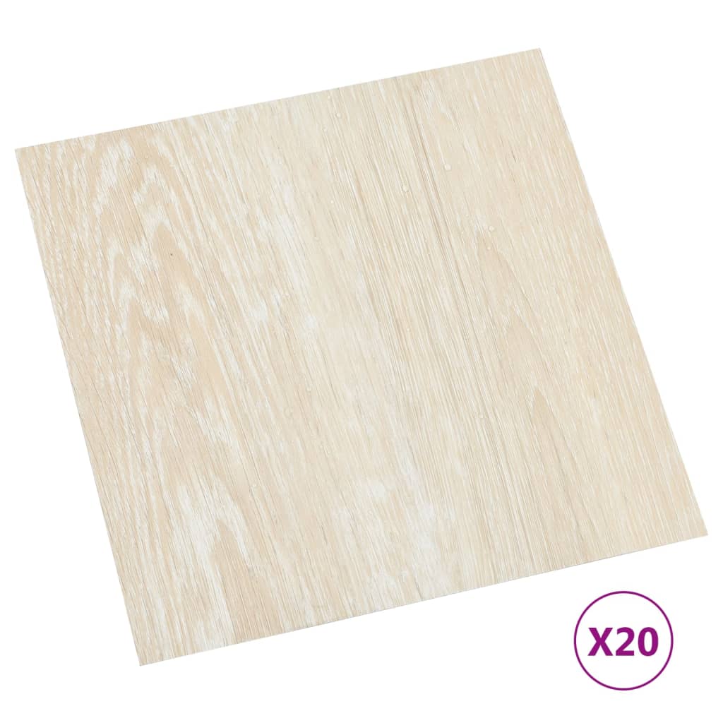 Vidaxl Floor Boards 20 S Self -adhezyjna 1,86 m² PVC Beige