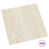 Vidaxl gulvplater 20 st Selvbehandling 1,86 m² PVC beige