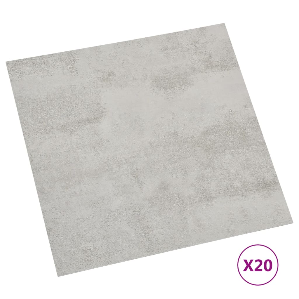 Vidaxl Floorboards 20 St Self -Adhesive 1,86 m² PVC světle šedá