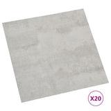 Vidaxl Floorboards 20 St Self -Adhesive 1,86 m² PVC světle šedá