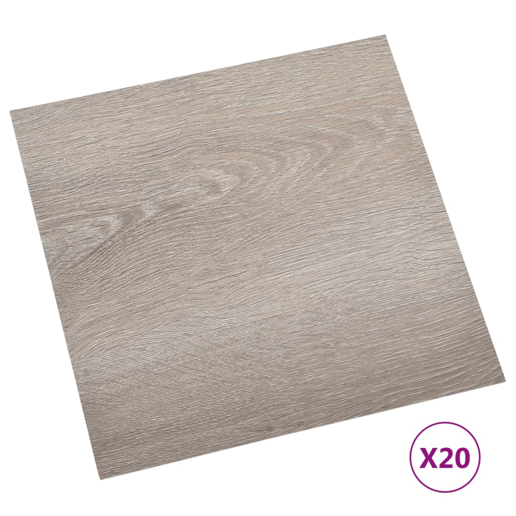 Vidaxl vloerplanken 20 st zelfklevend 1,86 m² pvc taupe