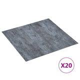 Tablas de piso Vidaxl 20 st autoadhesivo 1.86 m² patrón de mármol gris PVC