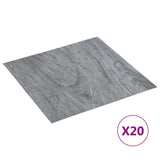 Vidaxl Floorboards 20 St Self -Adhesive 1,86 m² PVC světle šedá