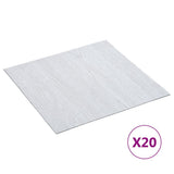 Vidaxl Bodendielen 20 Stück selbstklebend 1,86 m² PVC weiß