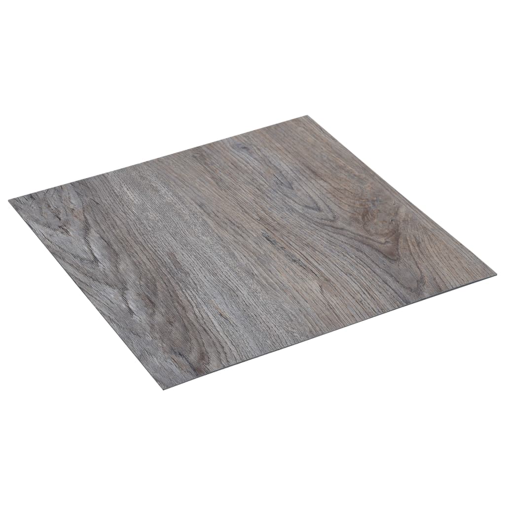 Planches de plancher vidaxl 20 ST auto-adhésif 1,86 m² en PVC brun clair