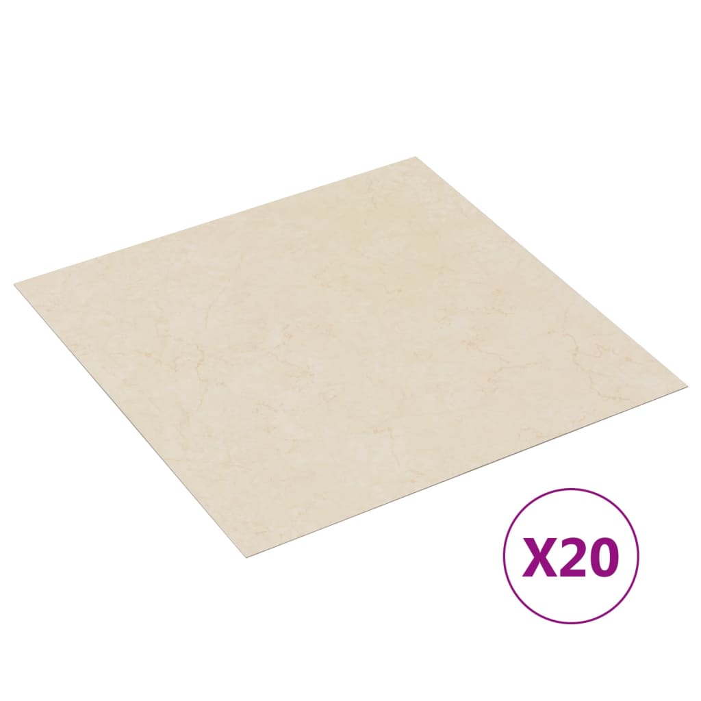 Vidaxl Floorboards 20 ST Self -fast 1,86 m² PVC Beige