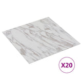 VIDAXL -Dielen 20 St. Selbstadhäsiv 1,86 m² PVC White Marmor Muster