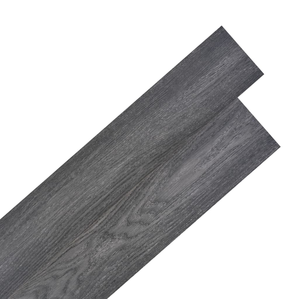 Vidaxl Floorboards Auto -Adhesivo 5.21 m² 2 mm PVC Blanco y negro