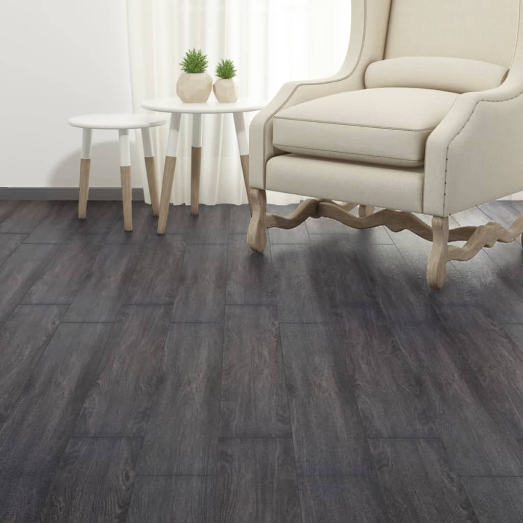 Vidaxl Floorboards Self -kessywna 5,21 m² 2 mm PVC Czarno -biały