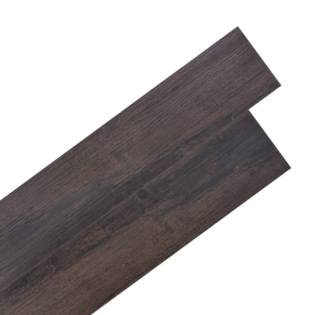 Vidaxl Piso de piso Autoadhesivo 5.21 m² 2 mm PVC Dark Brown