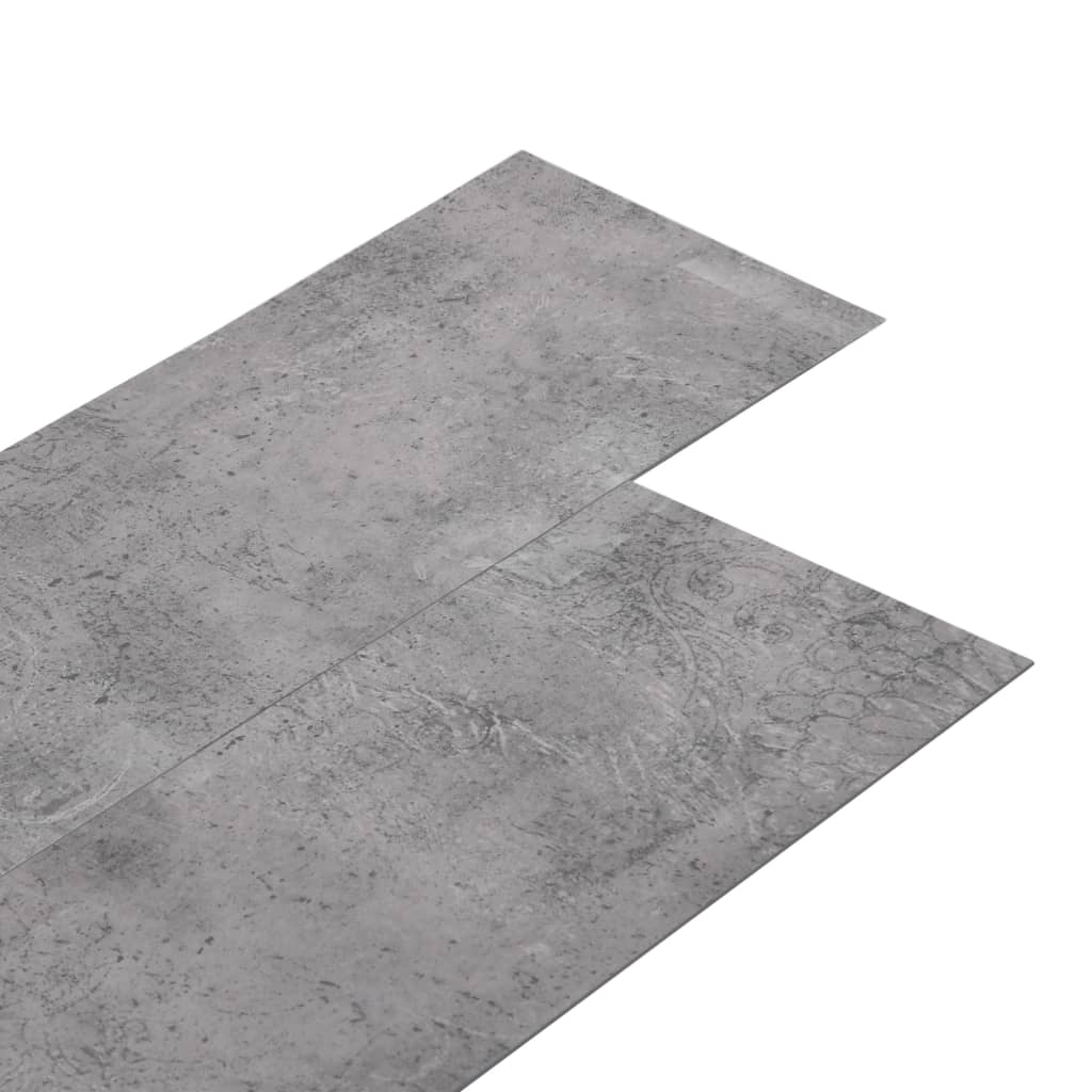 Vidaxl podłogowe płyty samozadowolenia 5,21 m² 2 mm PVC cement brązowy