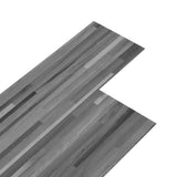 Vidaxl Dielen selbst -adhäsiv 5,21 m² 2 mm PVC gestreiftes Grau