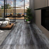 Planches de plancher vidaxl auto-adhésives 5,21 m² 2 mm en PVC gris brillant