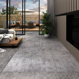 Vidaxl Floorboards Auto -Adhesivo 5.21 m² 2 mm PVC Betongrijs