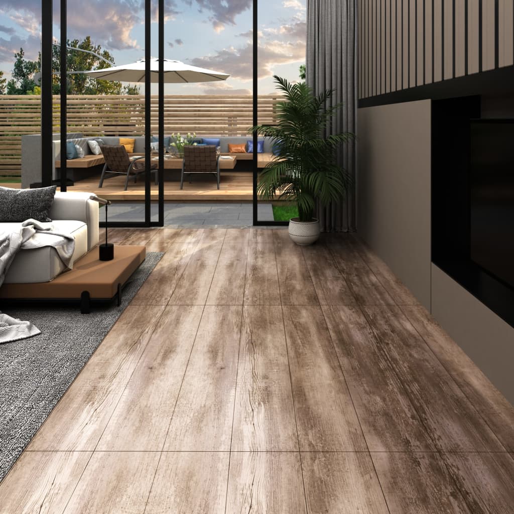 Vidaxl Floorboards Selvlavt 5,21 m² 2 mm PVC Woodwash