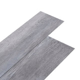 Vidaxl Piso de piso Autoadhesivo 5.21 m² 2 mm Mat PVC Madera Gris