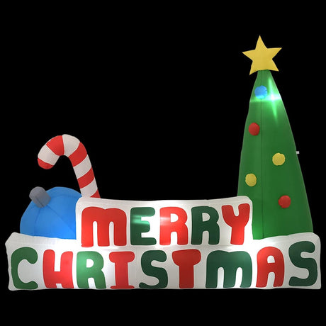 Vidaxl Weihnachtsbaum Frohe Weihnachten aufblasbare LED 240x188 cm