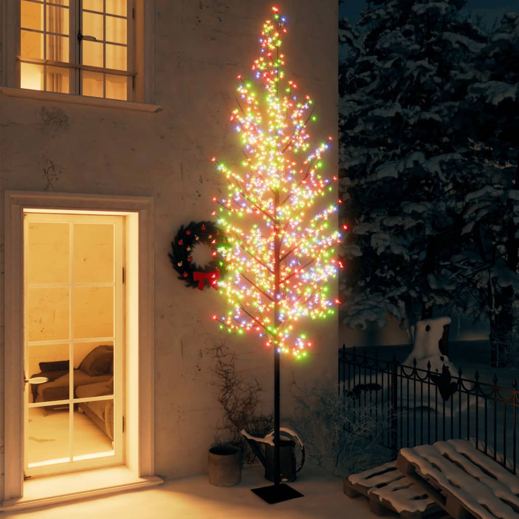 Vidaxl Christmas tree with 1200 LEDs multi -colored light cherry blossom 400 cm