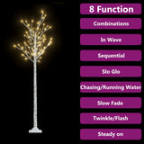 Vidaxl Christmas Tree Willow mit 180 warm -weißen LEDs innerhalb und außerhalb von 1,8 m