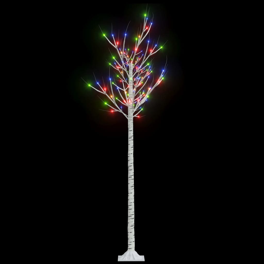 Vidaxl Chrëschtbeem braw Willow 180 Multi -Colored Leds bannen an ausserhalb 1,8 m