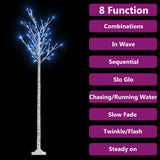 Vidaxl Christmas Tree Willow mit 200 blauen LEDs innerhalb und außerhalb von 2,2 m