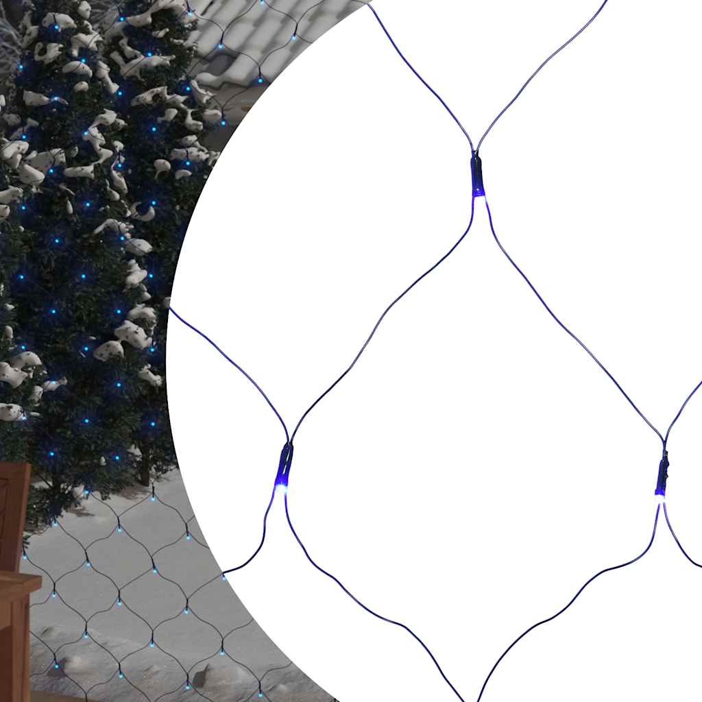Vidaxx Weihnachtsnetzbeleuchtung 204 LEDs innen und außen 3x2 m blau