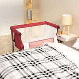 Vidaxl babybox met matras linnen rood
