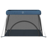 Vidaxl Babybox mit Matratze Leinen Marine Blau