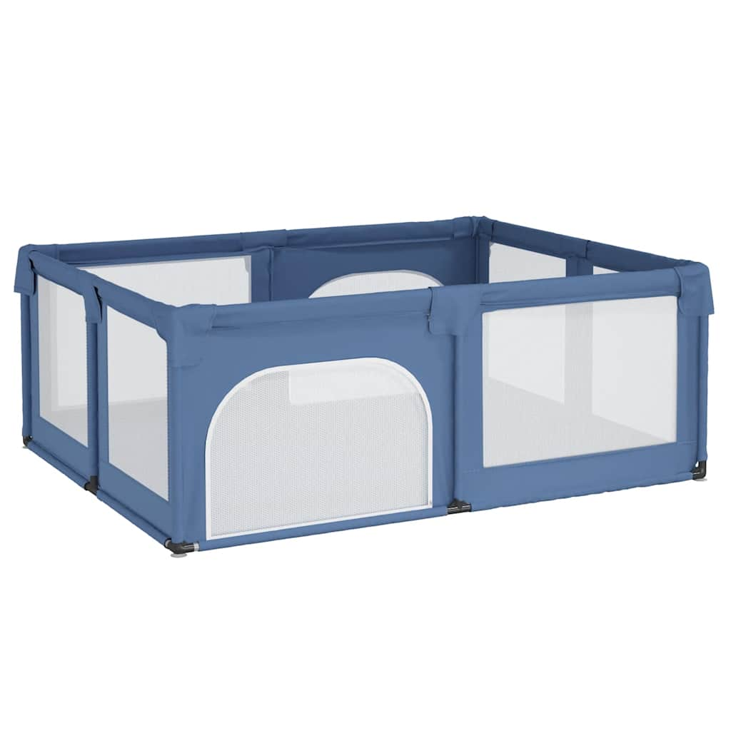 Vidaxl babybox con 2 puertas de tela oxford azul